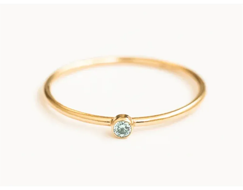 KissICON Birthstone Ring 14K gold filled Knuckle Ring Boho Gold Jewelry Anillos Mujer Minimalistic Stacking Bohemian Ring for Women