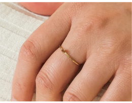 KissICON Birthstone Ring 14K gold filled Knuckle Ring Boho Gold Jewelry Anillos Mujer Minimalistic Stacking Bohemian Ring for Women