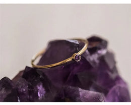 KissICON Birthstone Ring 14K gold filled Knuckle Ring Boho Gold Jewelry Anillos Mujer Minimalistic Stacking Bohemian Ring for Women