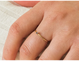 KissICON Birthstone Ring 14K gold filled Knuckle Ring Boho Gold Jewelry Anillos Mujer Minimalistic Stacking Bohemian Ring for Women