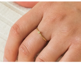 KissICON Birthstone Ring 14K gold filled Knuckle Ring Boho Gold Jewelry Anillos Mujer Minimalistic Stacking Bohemian Ring for Women