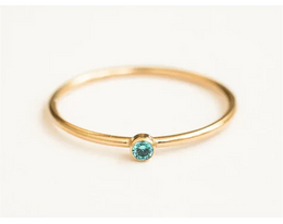 KissICON Birthstone Ring 14K gold filled Knuckle Ring Boho Gold Jewelry Anillos Mujer Minimalistic Stacking Bohemian Ring for Women