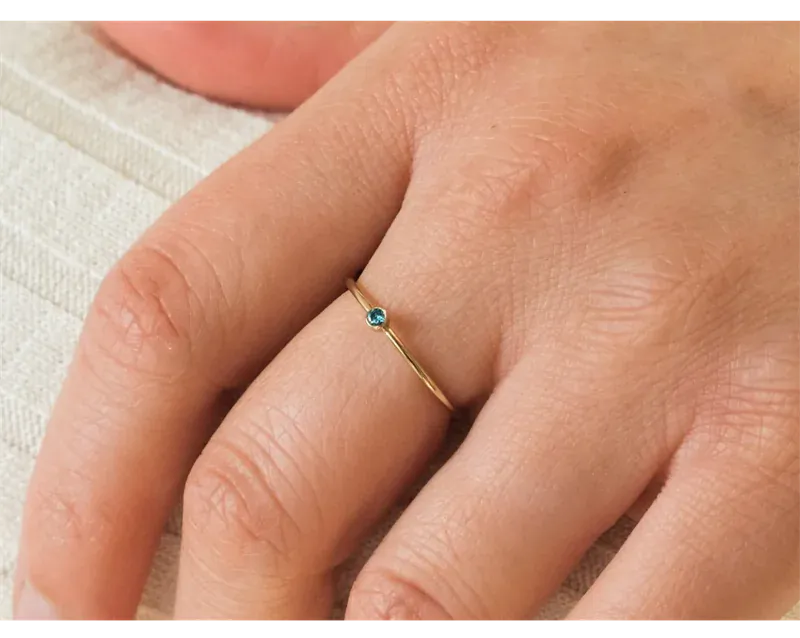 KissICON Birthstone Ring 14K gold filled Knuckle Ring Boho Gold Jewelry Anillos Mujer Minimalistic Stacking Bohemian Ring for Women