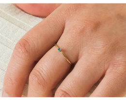 KissICON Birthstone Ring 14K gold filled Knuckle Ring Boho Gold Jewelry Anillos Mujer Minimalistic Stacking Bohemian Ring for Women