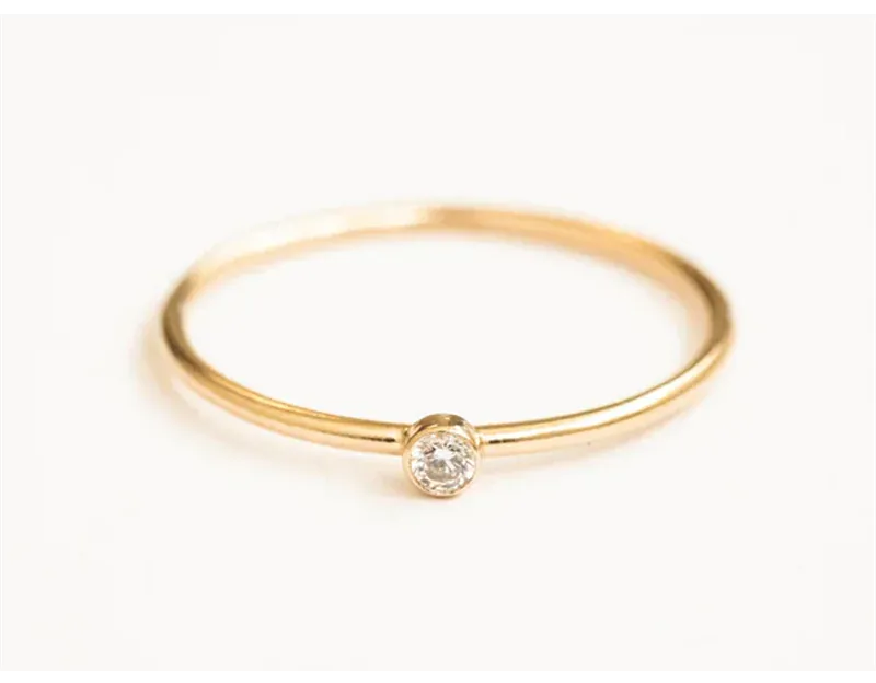 KissICON Birthstone Ring 14K gold filled Knuckle Ring Boho Gold Jewelry Anillos Mujer Minimalistic Stacking Bohemian Ring for Women