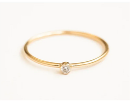 KissICON Birthstone Ring 14K gold filled Knuckle Ring Boho Gold Jewelry Anillos Mujer Minimalistic Stacking Bohemian Ring for Women