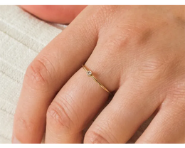 KissICON Birthstone Ring 14K gold filled Knuckle Ring Boho Gold Jewelry Anillos Mujer Minimalistic Stacking Bohemian Ring for Women