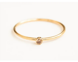 KissICON Birthstone Ring 14K gold filled Knuckle Ring Boho Gold Jewelry Anillos Mujer Minimalistic Stacking Bohemian Ring for Women