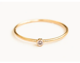 KissICON Birthstone Ring 14K gold filled Knuckle Ring Boho Gold Jewelry Anillos Mujer Minimalistic Stacking Bohemian Ring for Women