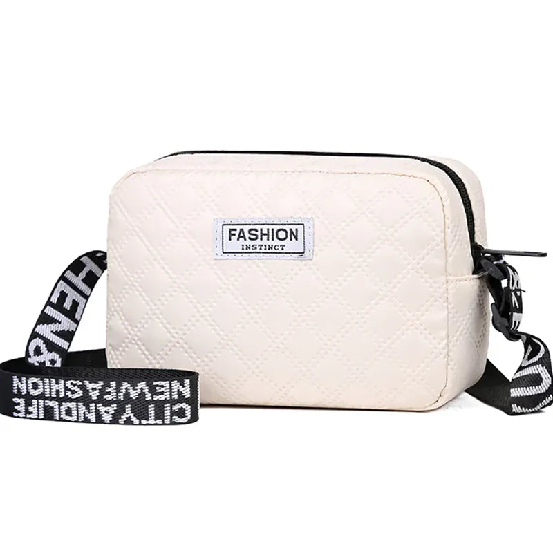 KissICON BJ1463white Women's Shoulder Plain Adjustable Crossbody – Strap