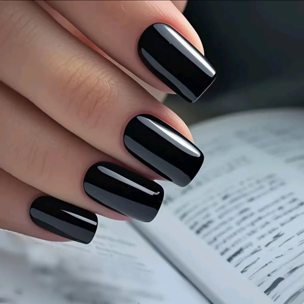 KissICON BKuL KissIcon Artificial Press On Nails Dark Brown Tips