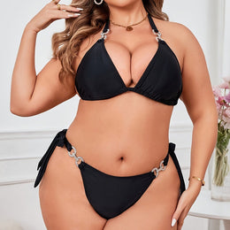 KissICON Black / 0XL Curve Bikini – Metallic Accents Black