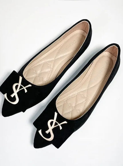 KissICON Black 1 / 35 Flats Shoes Women's 2023 New Korean Style Shallow