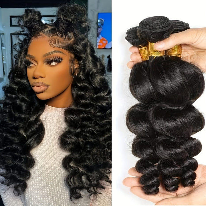 KissIcon Loose Wave Bundles Brazilian Hair No Shedding