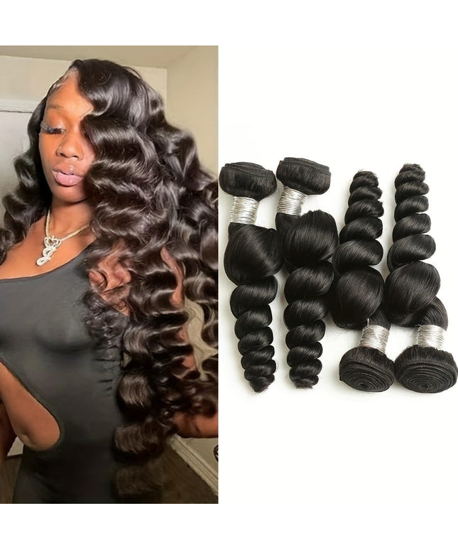KissICON Black / 10 12 14 14 KissIcon Loose Wave 4 Bundles - 100 Percent