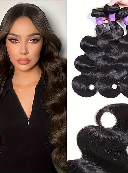KissICON Black / 10 12 14 KissIcon Brazilian Body Wave Hair Bundles - Natural