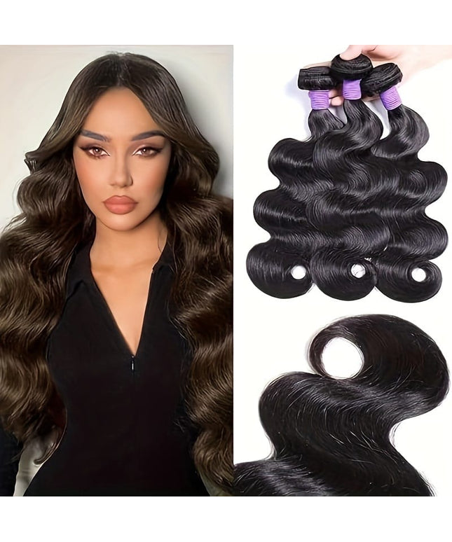KissICON Black / 10 12 14 KissIcon Brazilian Body Wave Hair Bundles - Natural