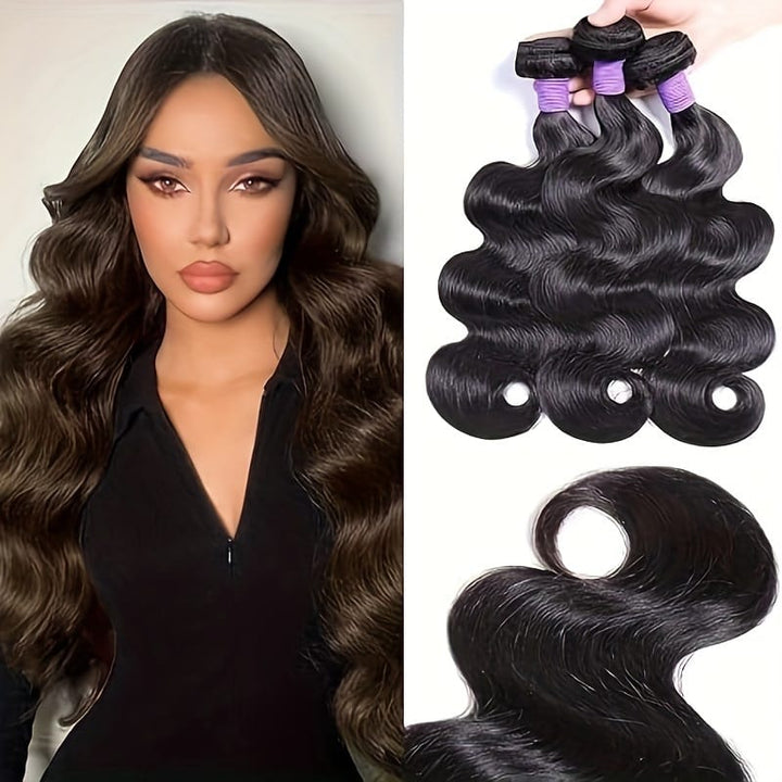 KissIcon Brazilian Body Wave Hair Bundles - Natural