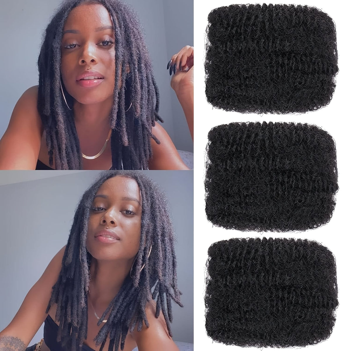KissICON Black / 10inch KissIcon Afro Kinky Curly Hair 16 Inch -