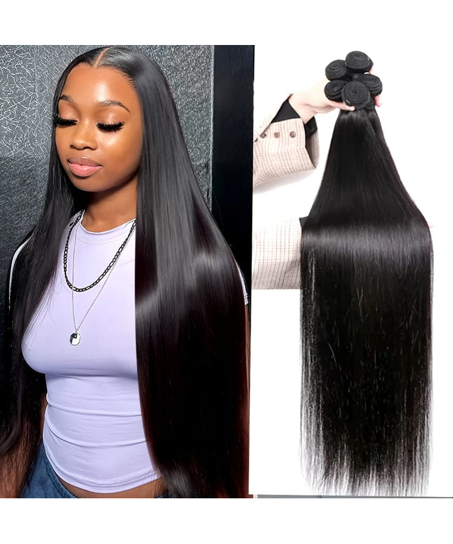KissICON Black / 12inch KissIcon Elegant Straight Hair Bundles - Double Weft
