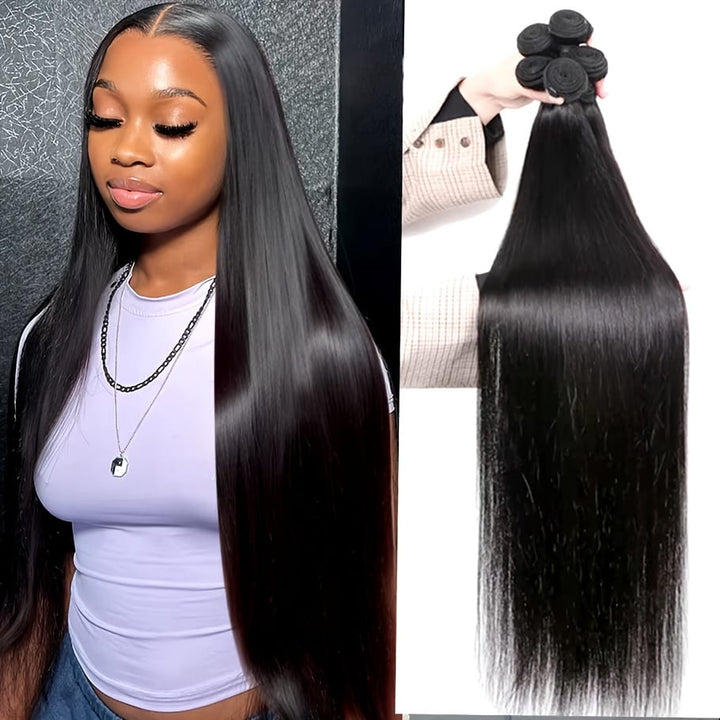 KissIcon Elegant Straight Hair Bundles - Double Weft
