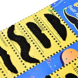 KissICON Black 12Pcs/Set Men Black Fake Moustache Mustaches Funny Beard Party Halloween Costume