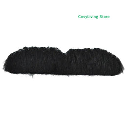 KissICON Black 12Pcs/Set Men Black Fake Moustache Mustaches Funny Beard Party Halloween Costume