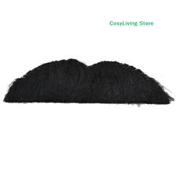 KissICON Black 12Pcs/Set Men Black Fake Moustache Mustaches Funny Beard Party Halloween Costume