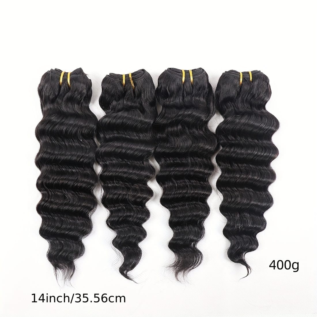 KissICON Black / 14 14 14 14 KissIcon Deep Wave Bundles 4Pcs Brazilian Hair -