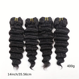 KissICON Black / 14 14 14 14 KissIcon Deep Wave Bundles 4Pcs Brazilian Hair -
