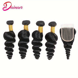KissICON Black / 14 14 16 16+Closure14 KissIcon Loose Wave Bundles With Closure - Virgin