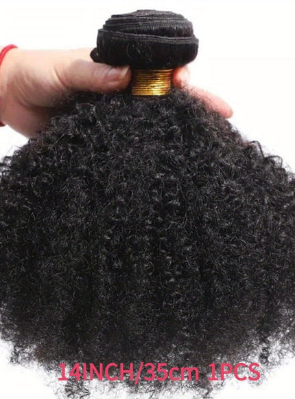 KissICON Black / 14INCH 1PCS KissIcon Brazilian Virgin Remy Hair Weave - Natural
