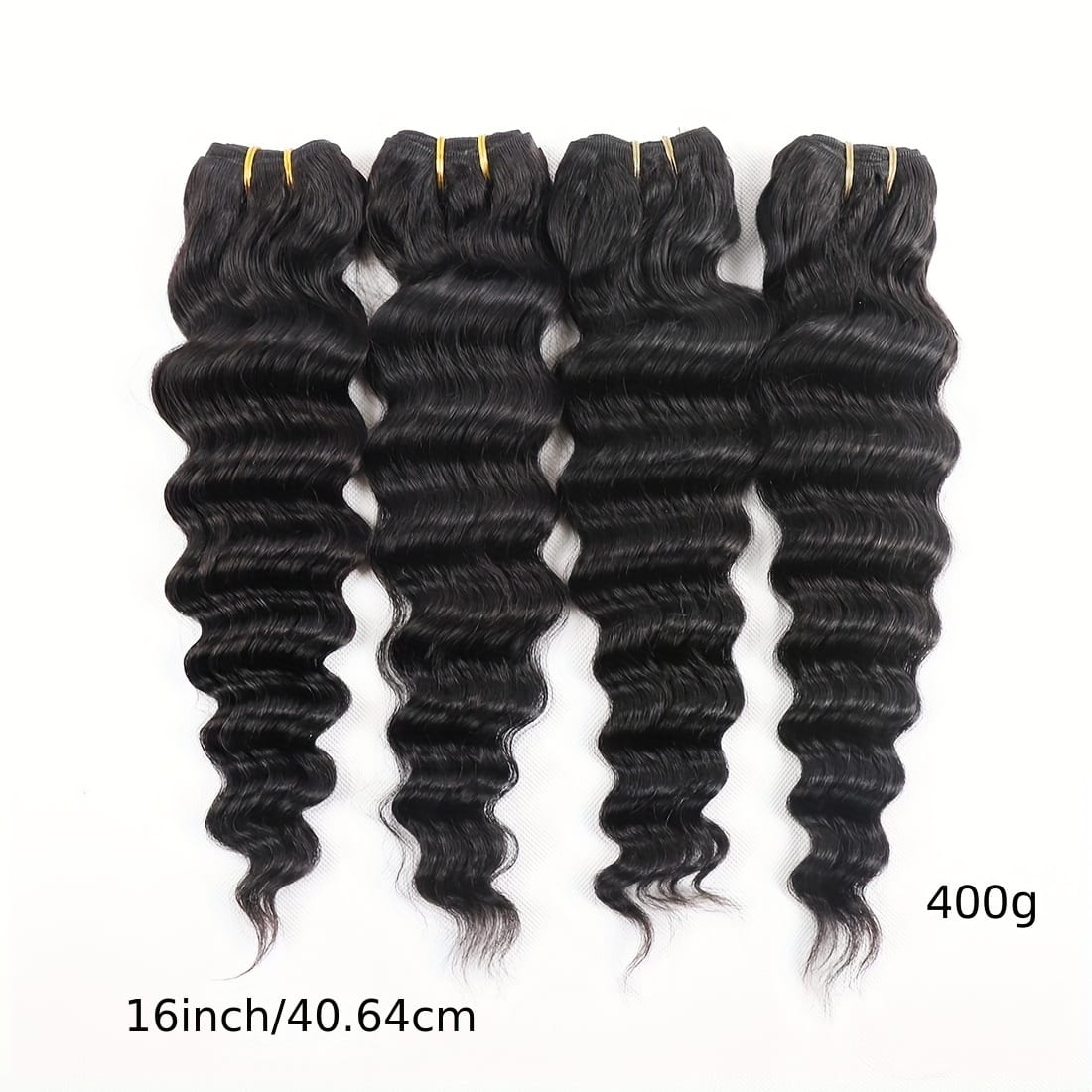 KissICON Black / 16 16 16 16 KissIcon Deep Wave Bundles 4Pcs Brazilian Hair -
