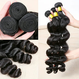 KissICON Black / 16 18 20 KissIcon Loose Wave Bundles - Virgin Hair 3