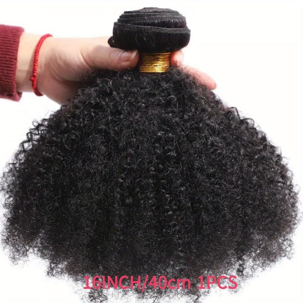 KissICON Black / 16INCH 1PCS KissIcon Brazilian Virgin Remy Hair Weave - Natural