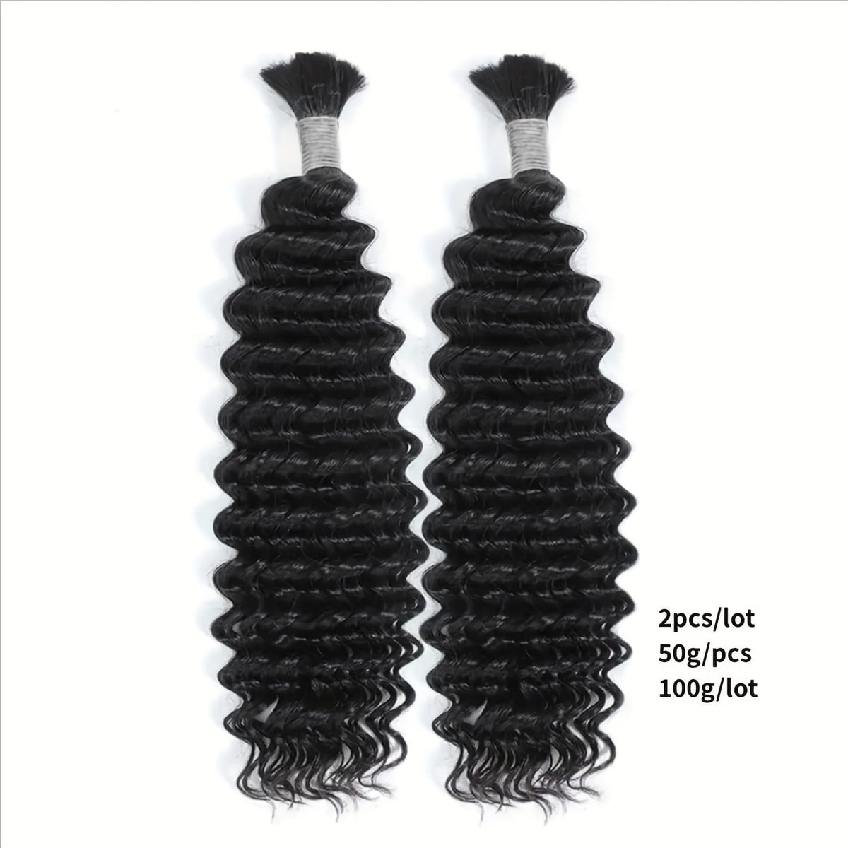 KissICON Black / 16inch KissIcon Deep Wave Brazilian Braiding No Weft -