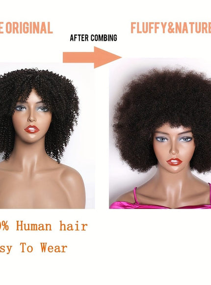 KissICON Black / 16inch Kissicon V Part Wig Human Hair