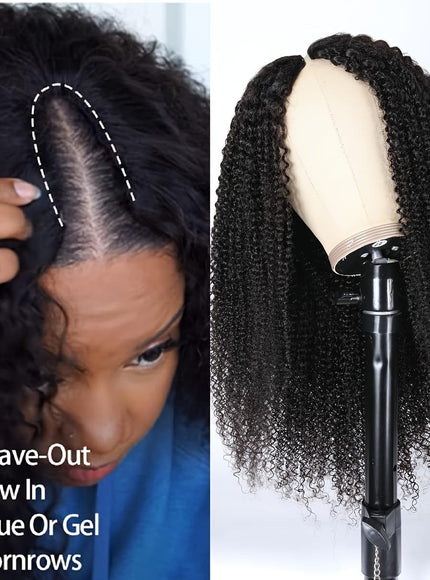 KissICON Black / 16inch Kissicon V Part Wig Human Hair