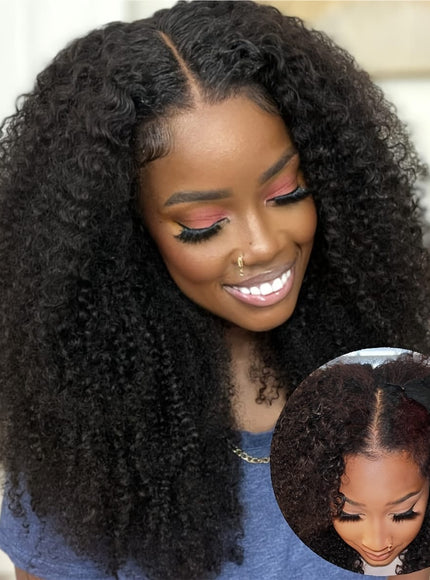 KissICON Black / 16inch Kissicon V Part Wig Human Hair