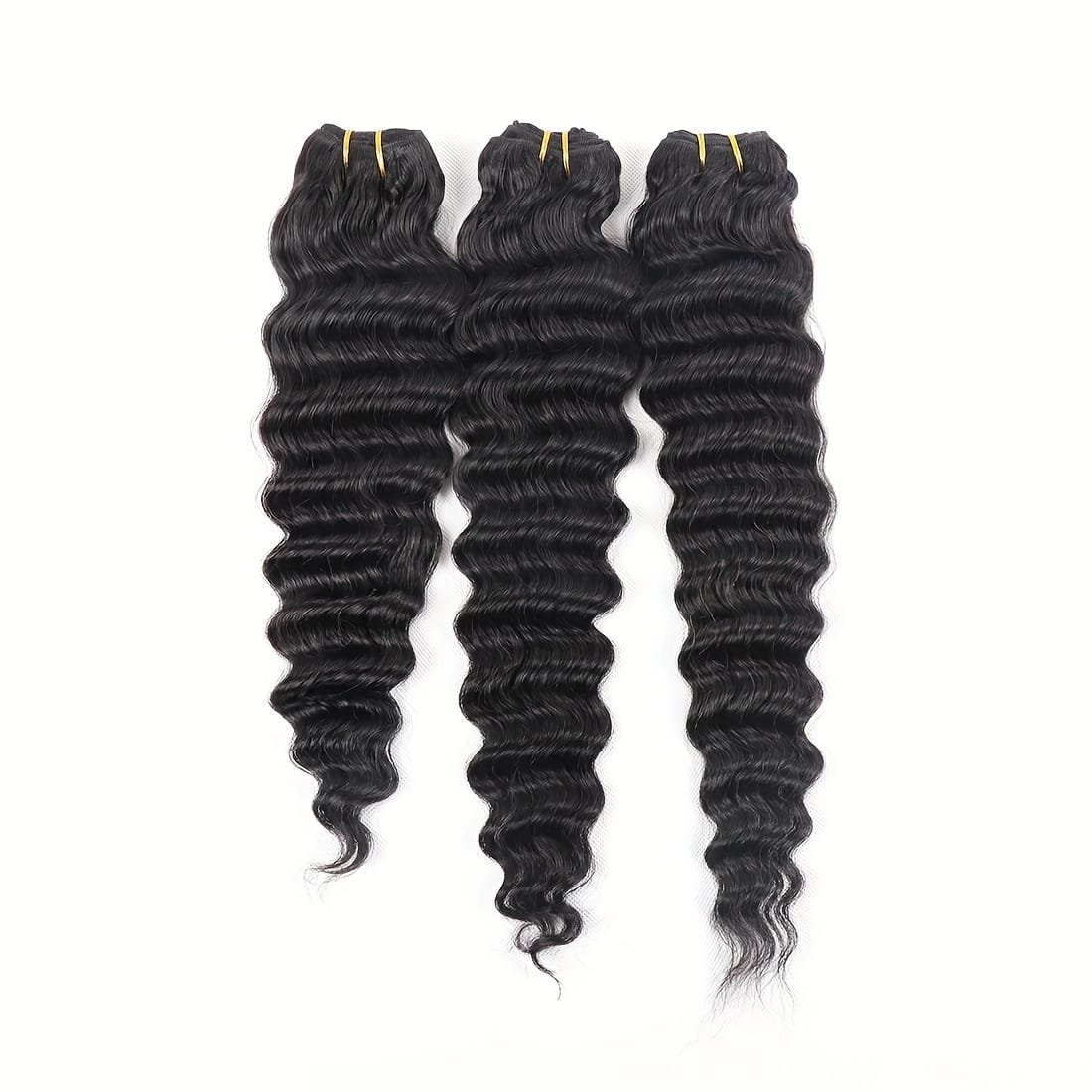 KissICON Black / 18 20 20 KissIcon Deep Wave Hair Bundles - Virgin Weaving