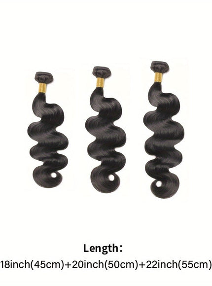 KissICON Black / 18 20 22 Inch KissIcon Brazilian Virgin Hair Extensions - 300G Body