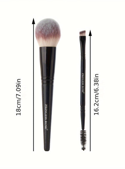 KissICON Black / 18 Pcs Rose Princess 18pc Makeup Brush Kit