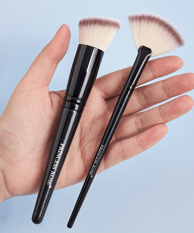 KissICON Black / 18 Pcs Rose Princess 18pc Makeup Brush Kit