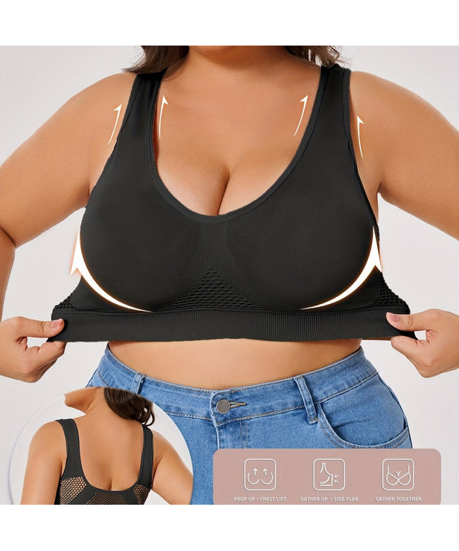 KissICON Black / 1XL Curve Highsupport Wireless Sports Bra – Comfy
