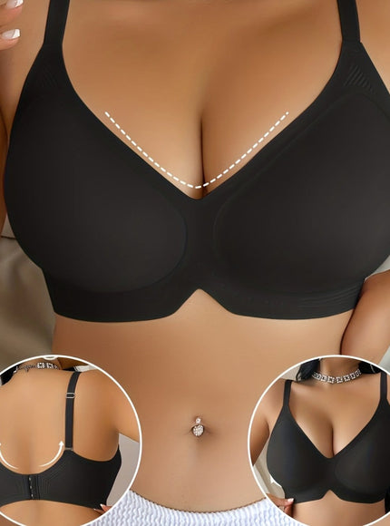 KissICON Black / 1XL Curve Wirefree Bra – Lift Support Elegant