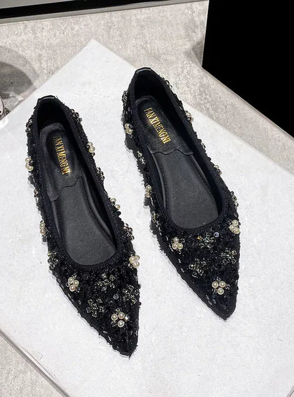 KissICON Black 2 / 42 Flat Shoes Women French Mary Jane Shoes Women