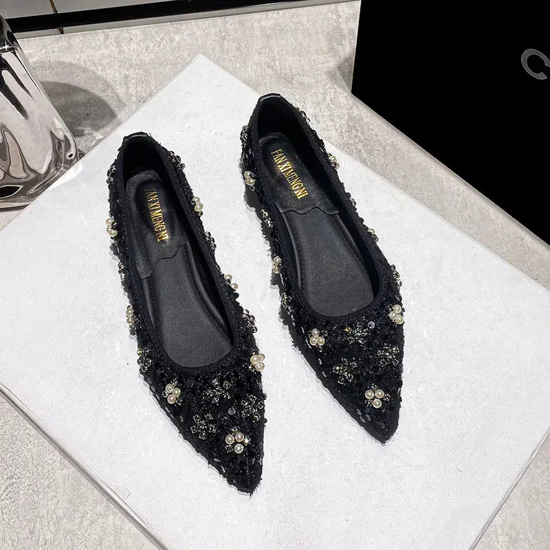 KissICON Black 2 / 42 Flat Shoes Women French Mary Jane Shoes Women