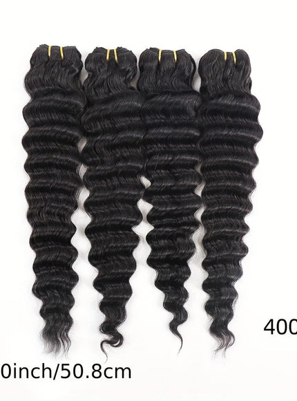 KissICON Black / 20 20 20 20 KissIcon Deep Wave Bundles 4Pcs Brazilian Hair -