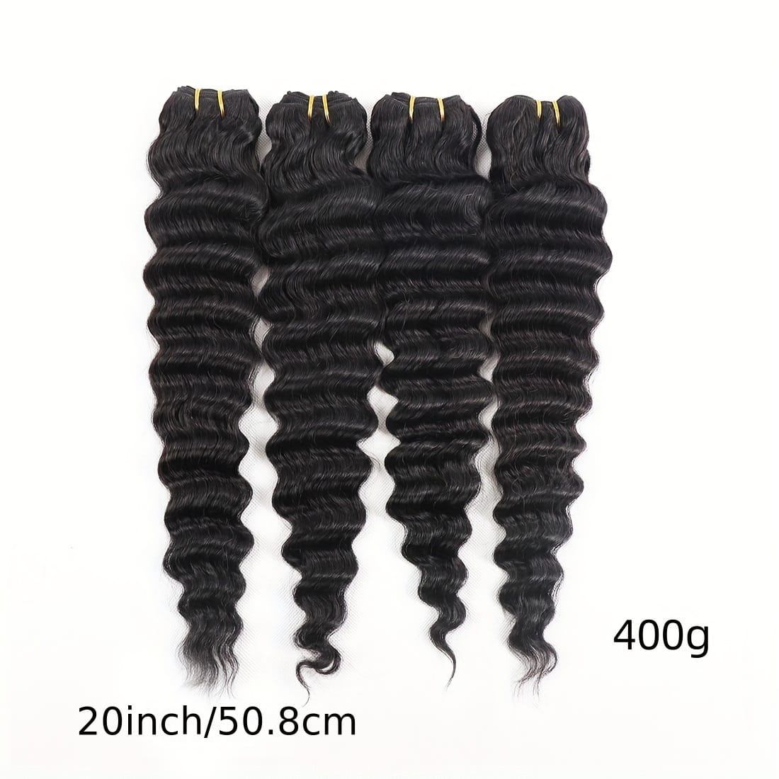 KissICON Black / 20 20 20 20 KissIcon Deep Wave Bundles 4Pcs Brazilian Hair -