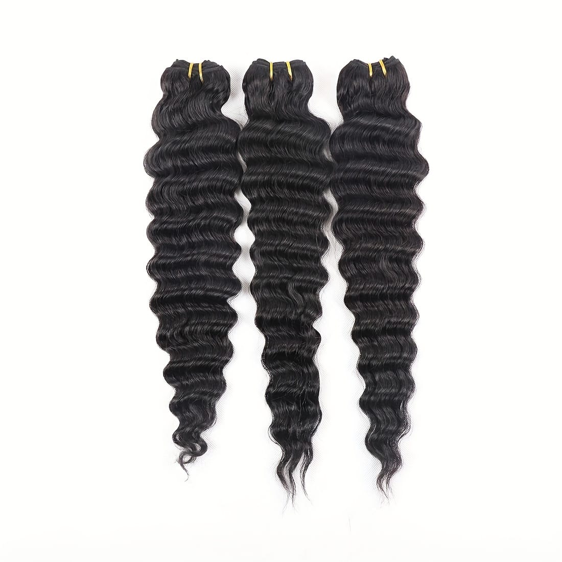 KissICON Black / 20 22 22 KissIcon Deep Wave Hair Bundles - Virgin Weaving